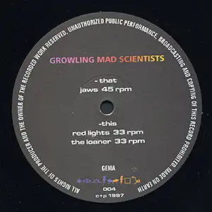 Growling Mad Scientists Jaws EP