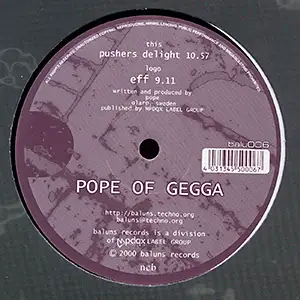 Pope of Gegga Pushers delight EP
