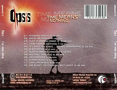 Opsis - Time Means Nothing: Back