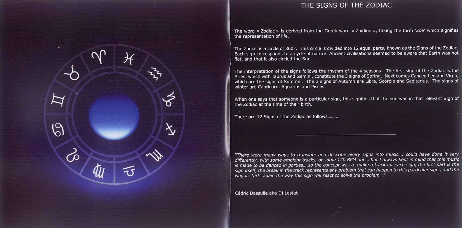 Zodiac by Talamasca album, CD from 2003 at PsyDB